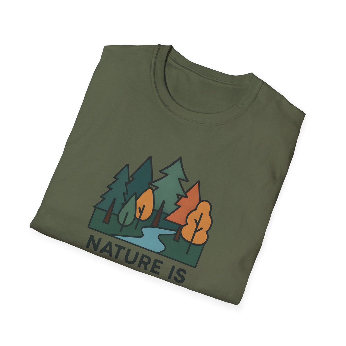 Nature Is My Therapy T-Shirt — Forest Camping Graphic Tee