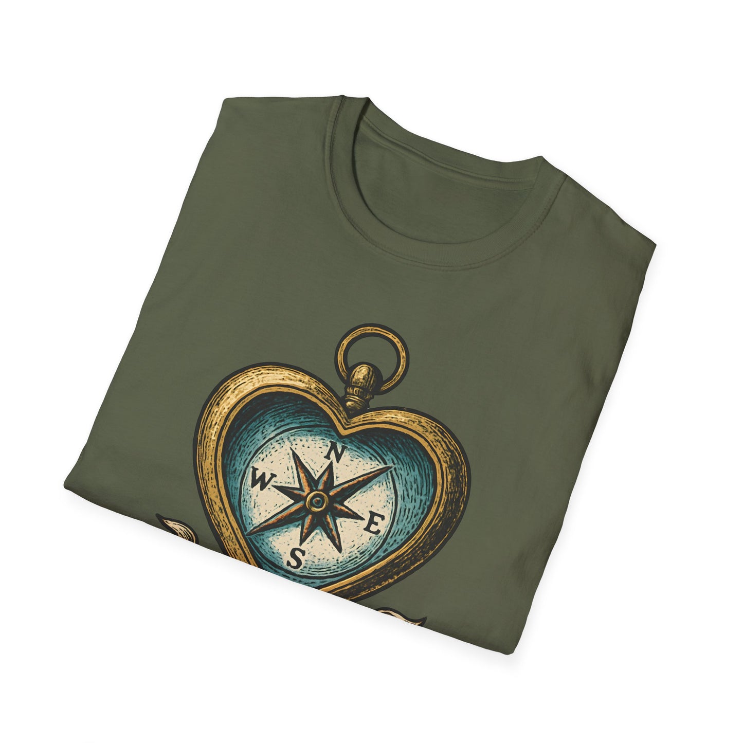 Heart Compass Design “My Heart's Compass” | Romantic Adventure Tee