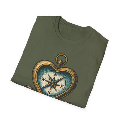Heart Compass Design “My Heart's Compass” | Romantic Adventure Tee