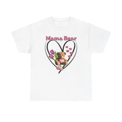 Mama Bear Heart Tee — Cute Teddy & Tulip Mother’s Day Shirt