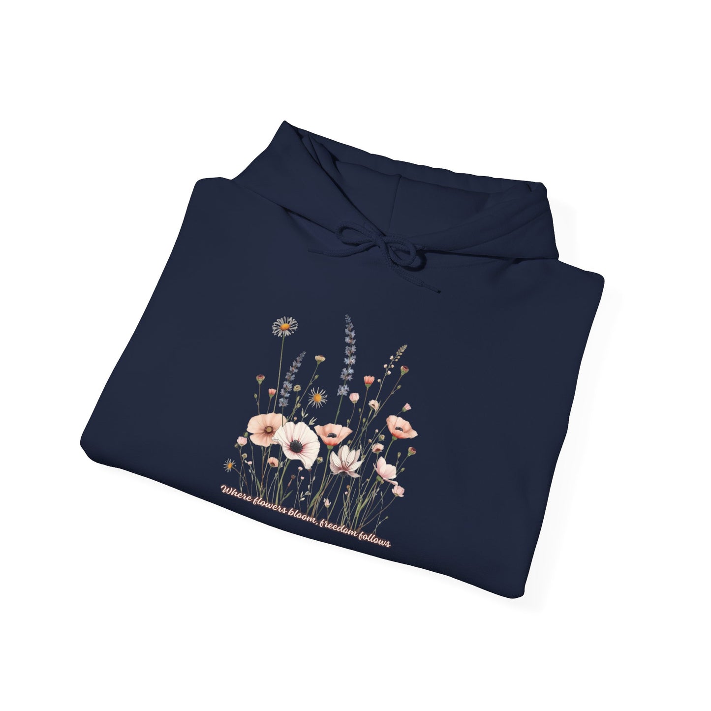 Floral Meadow Hoodie — Soft Pastel Wildflower Garden Pullover