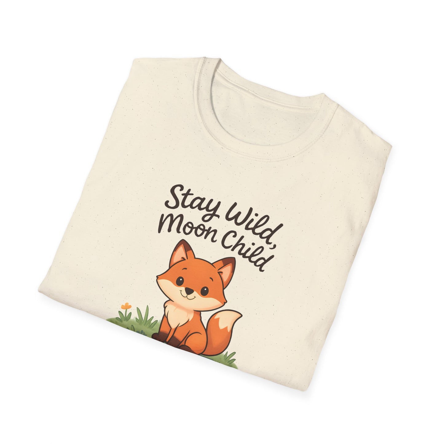 Fox T-Shirt — "Stay Wild, Moon Child" Cute Woodland Graphic Tee