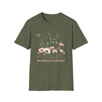 Floral Meadow Tee — Soft Pastel Wildflower T-Shirt