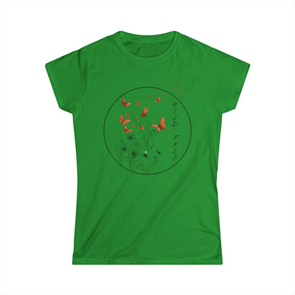Butterfly Flight Women's Tee - Nature Inspired Botanical T-Shirt