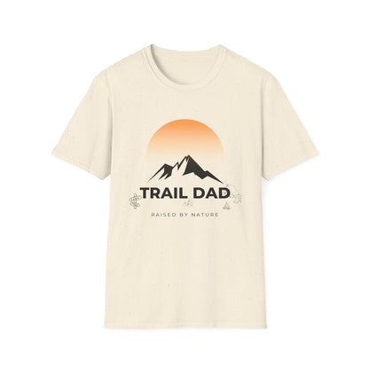 Trail Dad T-Shirt — Mountain Sunrise Hiking Tee for Outdoor Dads