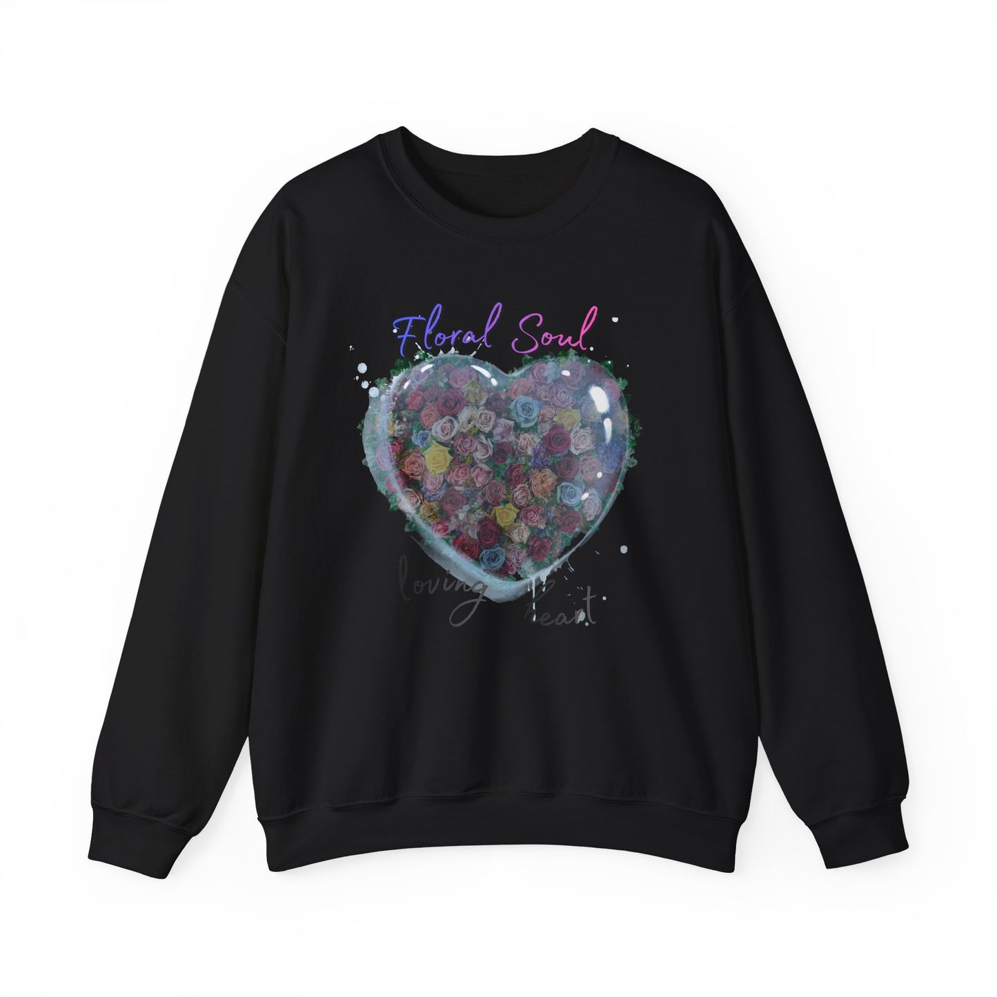 Floral Soul Heart Sweatshirt — 'Loving Heart' Pastel Floral Crewneck