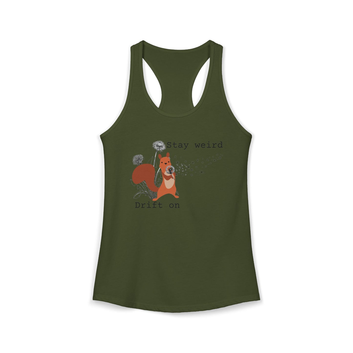 Stay Weird Drift On — Women's Racerback Tank
