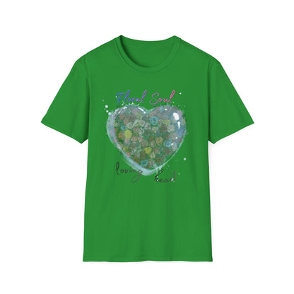 Floral Soul Loving Heart T-Shirt — Watercolor Heart Floral Tee for Women & Moms