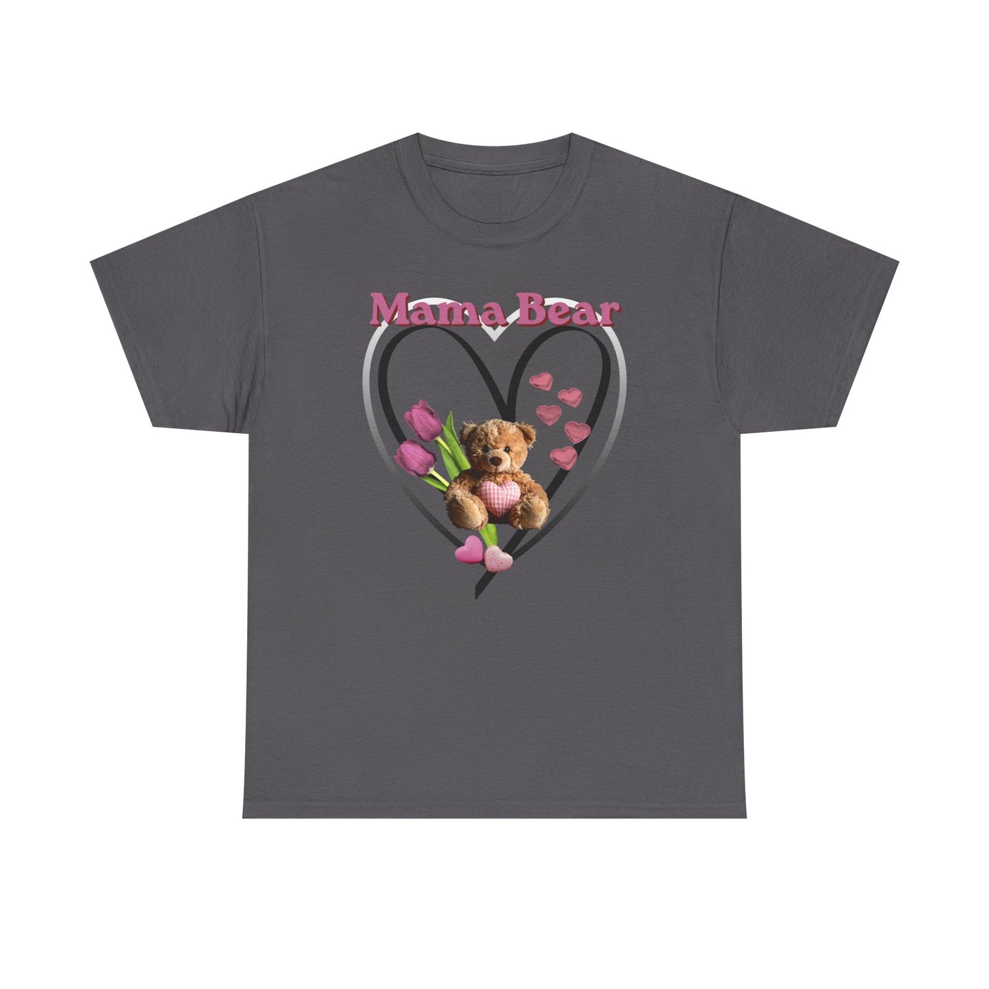 Mama Bear Heart Tee — Cute Teddy & Tulip Mother’s Day Shirt