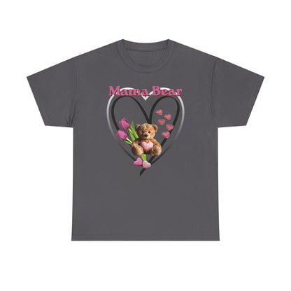 Mama Bear Heart Tee — Cute Teddy & Tulip Mother’s Day Shirt