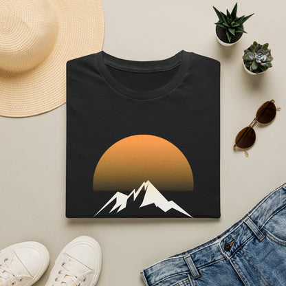 Trail Dad T-Shirt — Mountain Sunrise Hiking Tee for Outdoor Dads