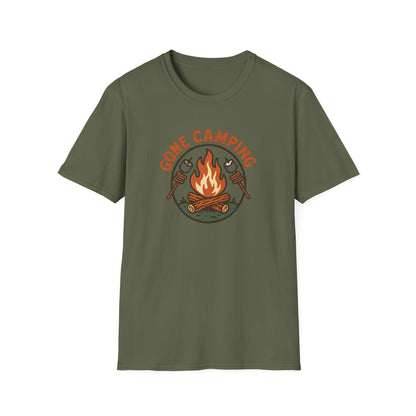 Camping T-Shirt — "Gone Camping" Campfire Graphic Tee