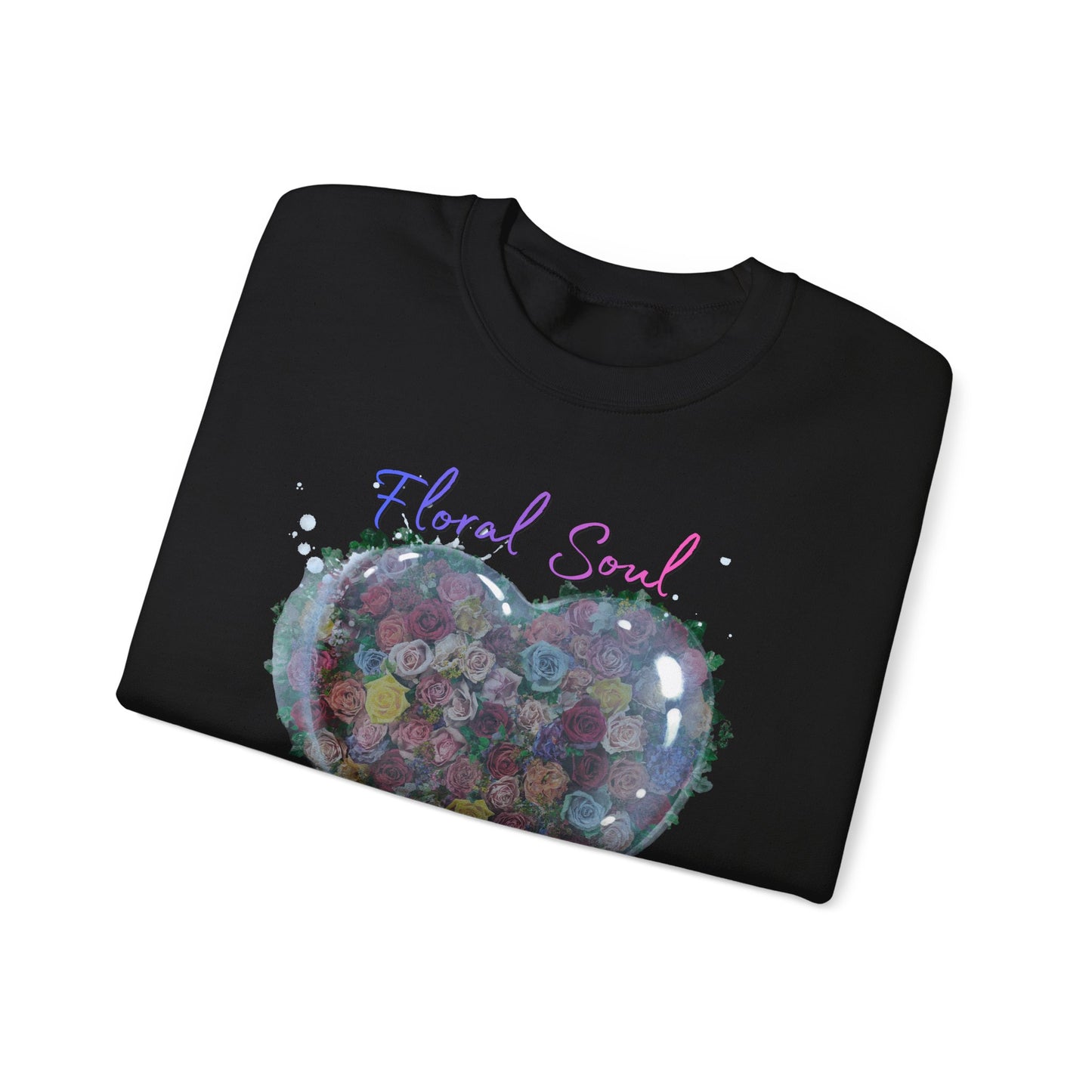 Floral Soul Heart Sweatshirt — 'Loving Heart' Pastel Floral Crewneck