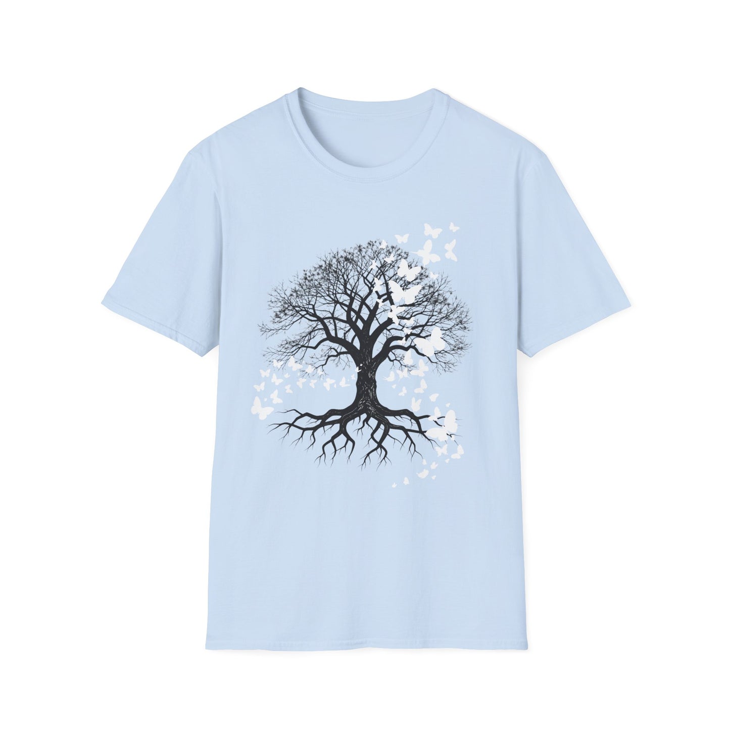 Butterfly Tree Graphic T‑Shirt — Nature Dreamscape Tee