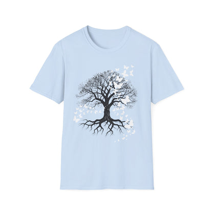 Butterfly Tree Graphic T‑Shirt — Nature Dreamscape Tee