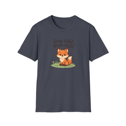 Fox T-Shirt — "Stay Wild, Moon Child" Cute Woodland Graphic Tee