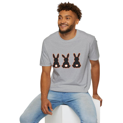 Bunny Trio Silhouette T-Shirt — Cute Easter Rabbit Graphic Tee