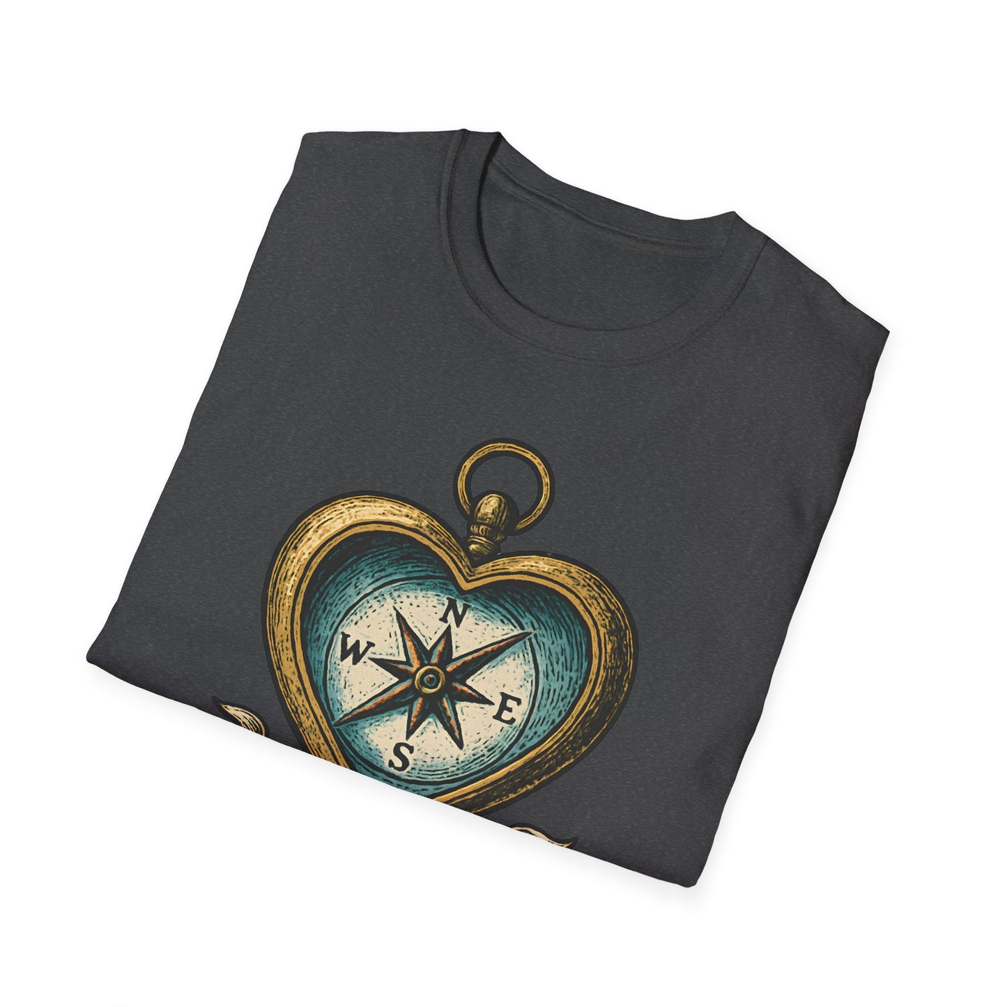 Heart Compass Design “My Heart's Compass” | Romantic Adventure Tee