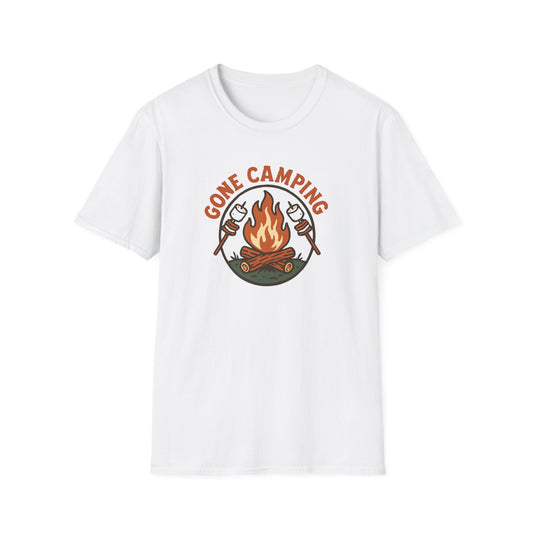 Camping T-Shirt — "Gone Camping" Campfire Graphic Tee