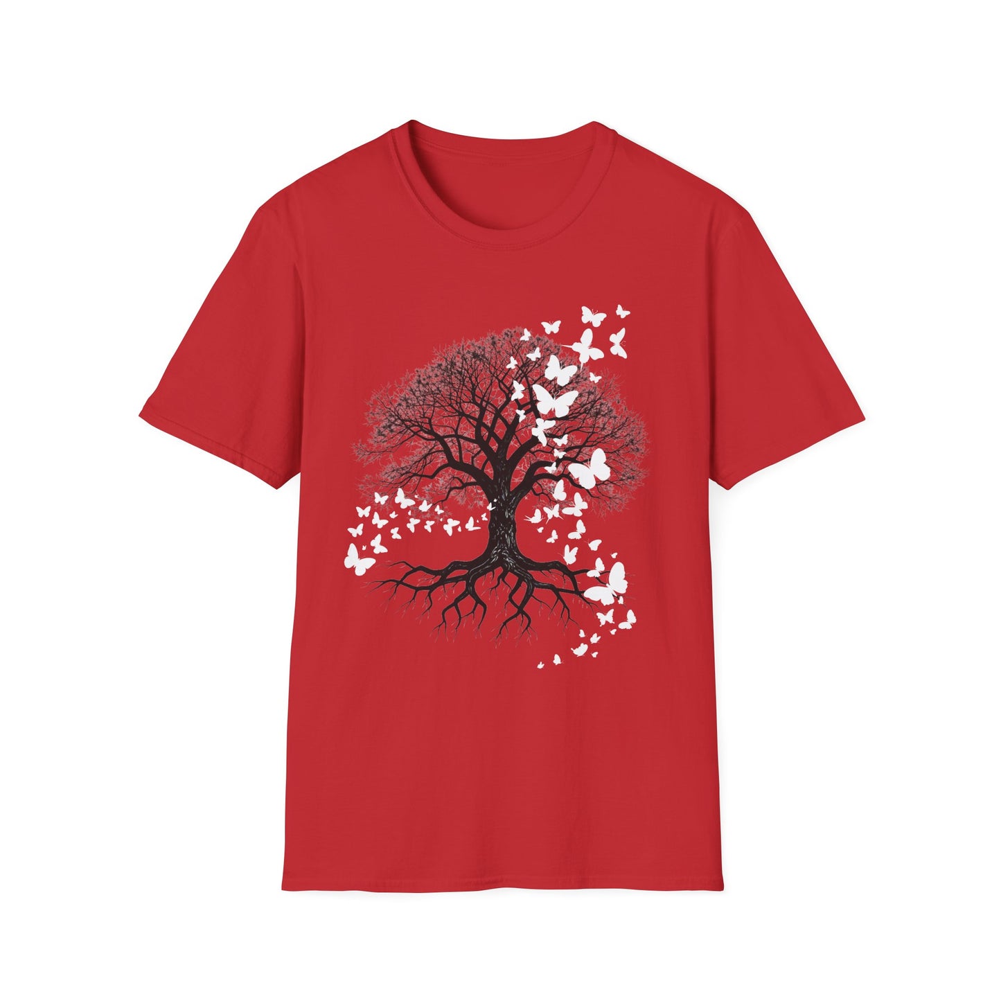 Butterfly Tree Graphic T‑Shirt — Nature Dreamscape Tee