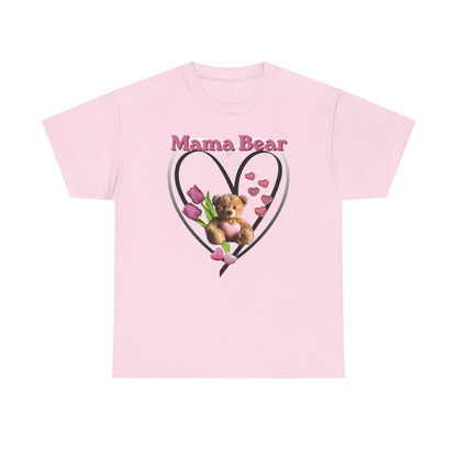 Mama Bear Heart Tee — Cute Teddy & Tulip Mother’s Day Shirt