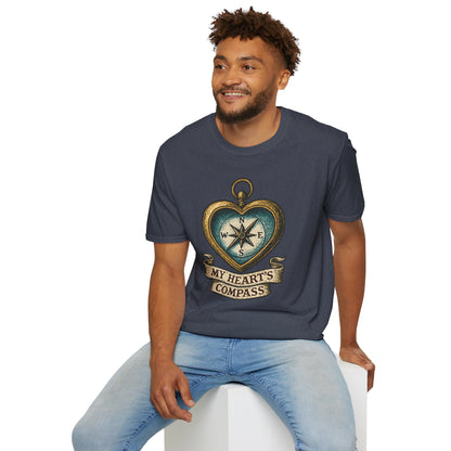 Heart Compass Design “My Heart's Compass” | Romantic Adventure Tee