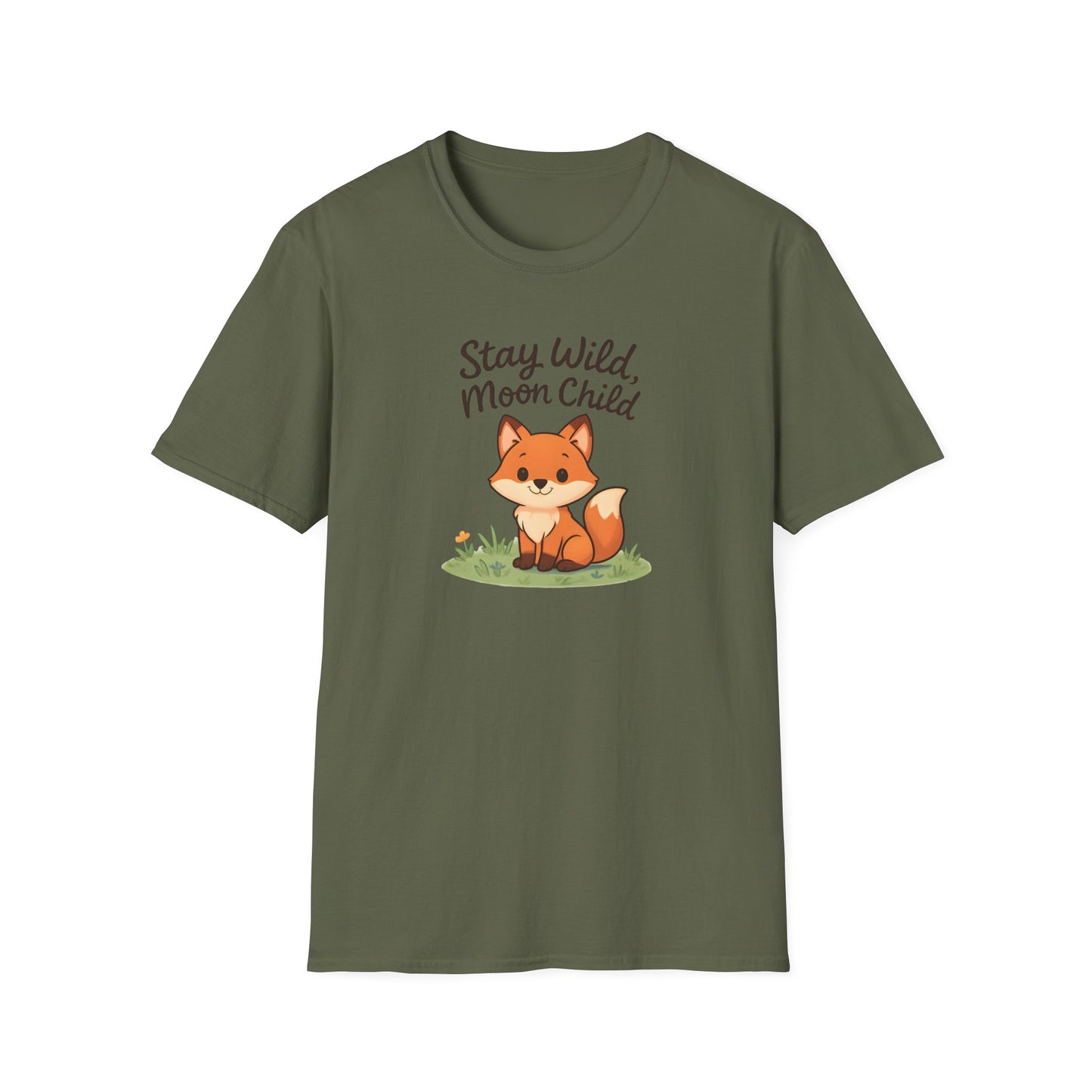 Fox T-Shirt — "Stay Wild, Moon Child" Cute Woodland Graphic Tee