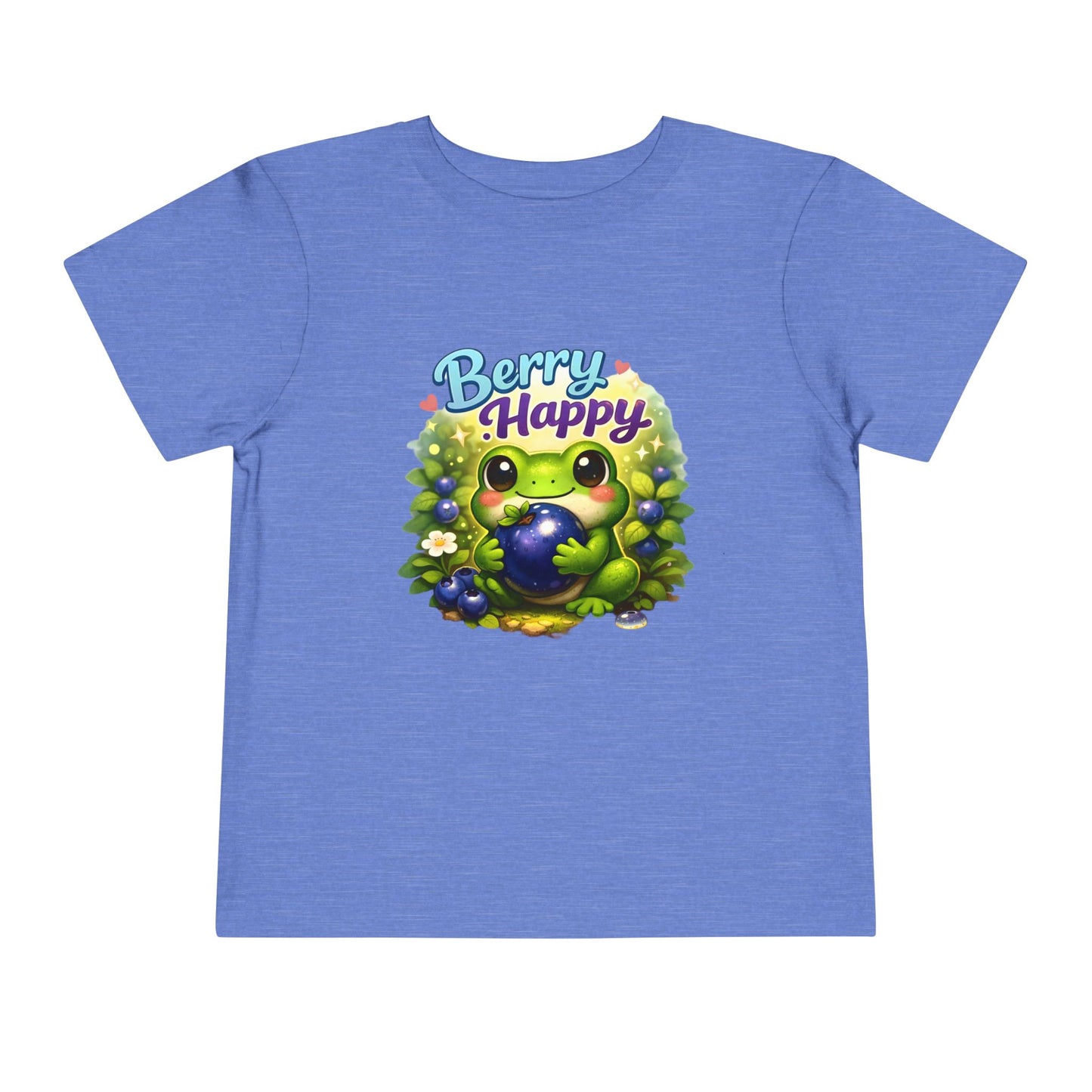 Berry Happy Frog Toddler Tee — Cute Blueberry Frog Kids T-Shirt