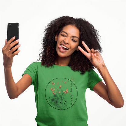 Butterfly Flight Women's Tee - Nature Inspired Botanical T-Shirt