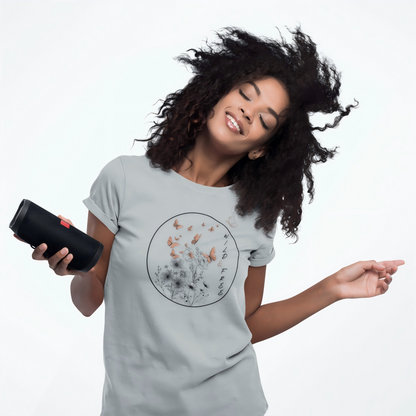 Butterfly Flight Women's Tee - Nature Inspired Botanical T-Shirt