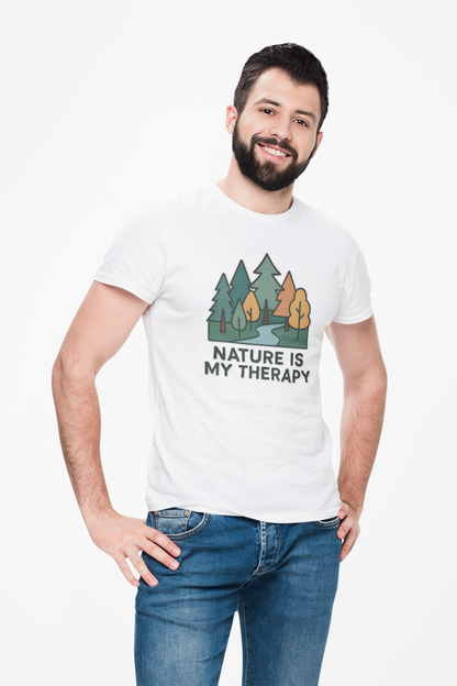 Nature Is My Therapy T-Shirt — Forest Camping Graphic Tee