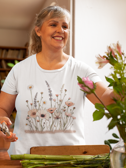 Floral Meadow Tee — Soft Pastel Wildflower T-Shirt