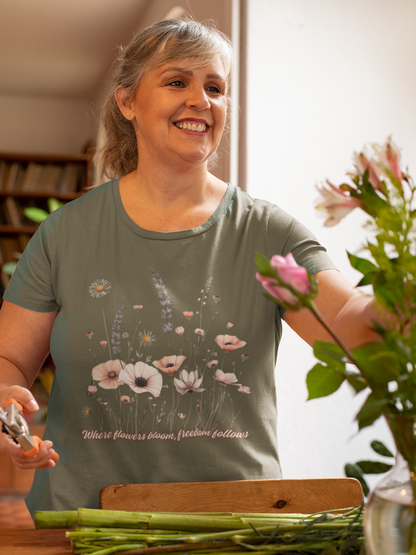 Floral Meadow Tee — Soft Pastel Wildflower T-Shirt