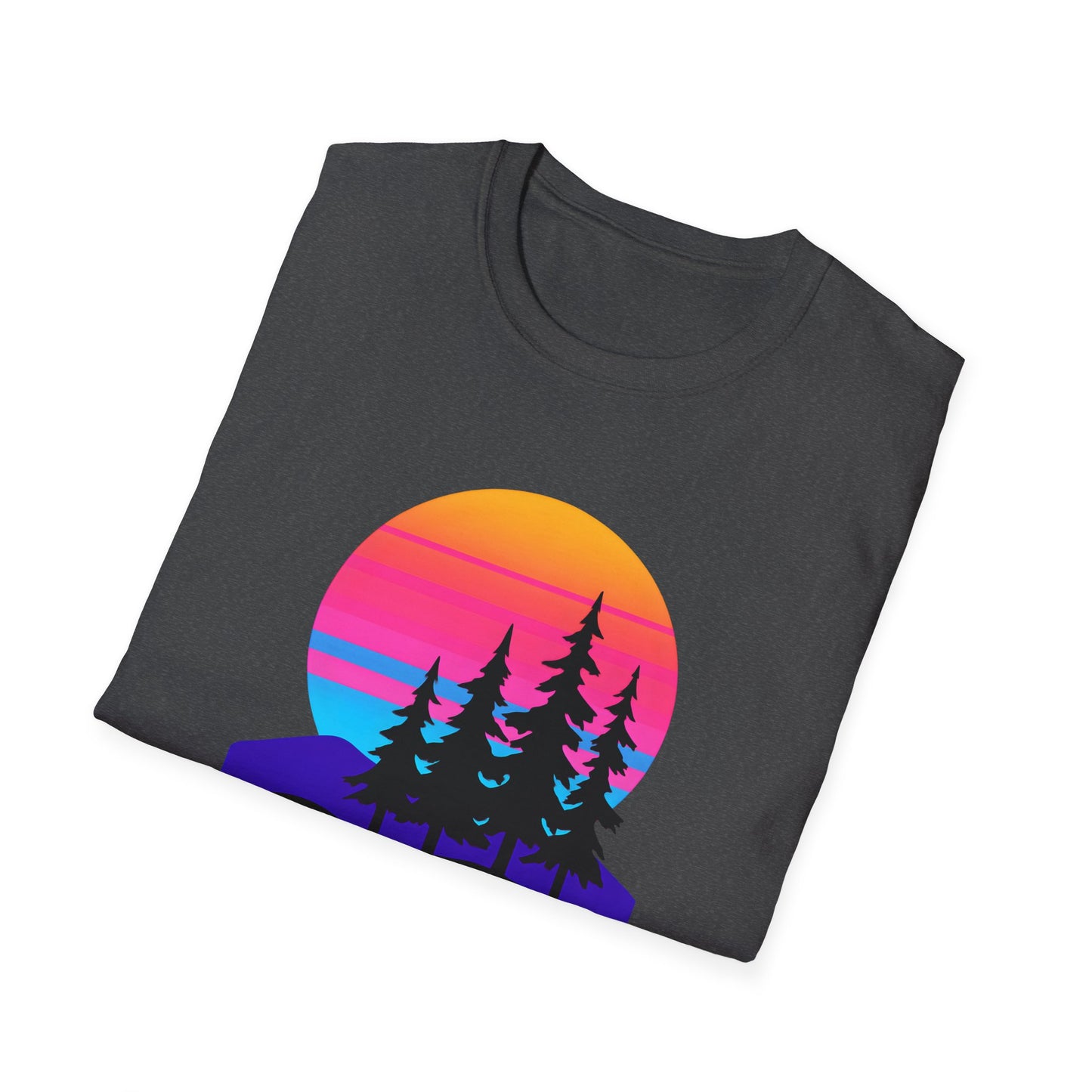 Sunset Pines T-Shirt — Retro Mountain Sunset Graphic Tee