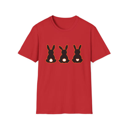 Bunny Trio Silhouette T-Shirt — Cute Easter Rabbit Graphic Tee
