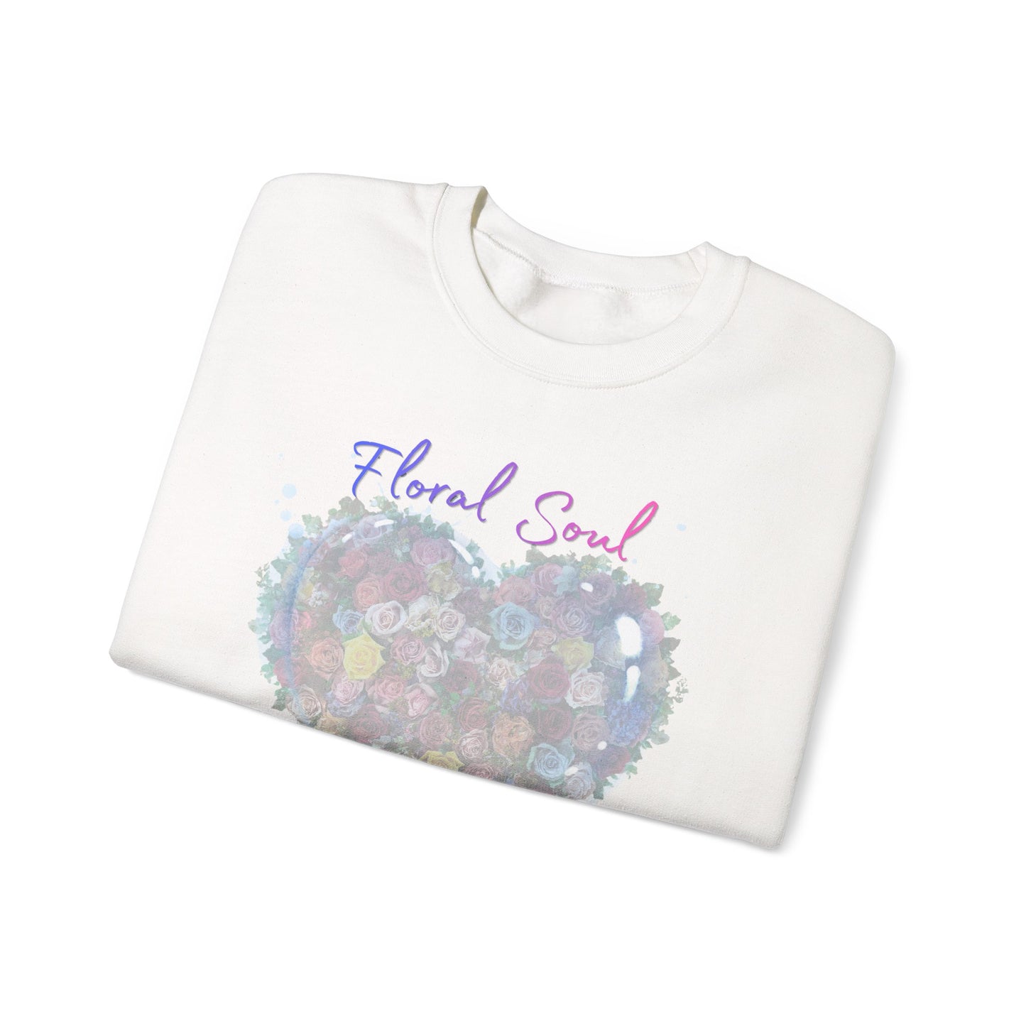 Floral Soul Heart Sweatshirt — 'Loving Heart' Pastel Floral Crewneck