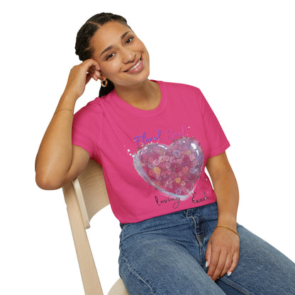 Floral Soul Loving Heart T-Shirt — Watercolor Heart Floral Tee for Women & Moms
