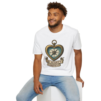 Heart Compass Design “My Heart's Compass” | Romantic Adventure Tee