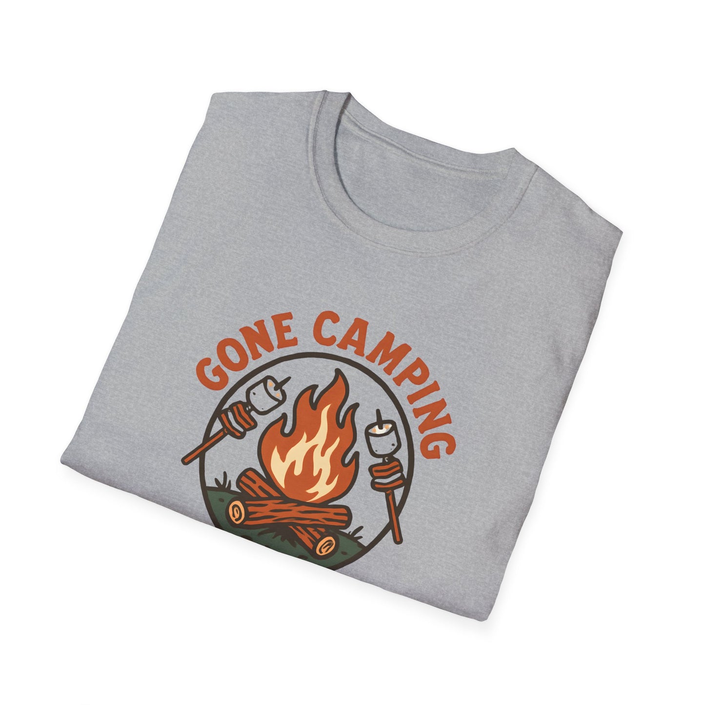 Camping T-Shirt — "Gone Camping" Campfire Graphic Tee
