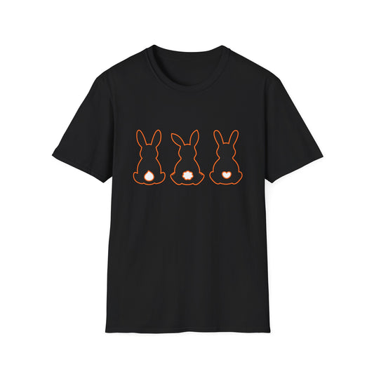 Bunny Trio Silhouette T-Shirt — Cute Easter Rabbit Graphic Tee