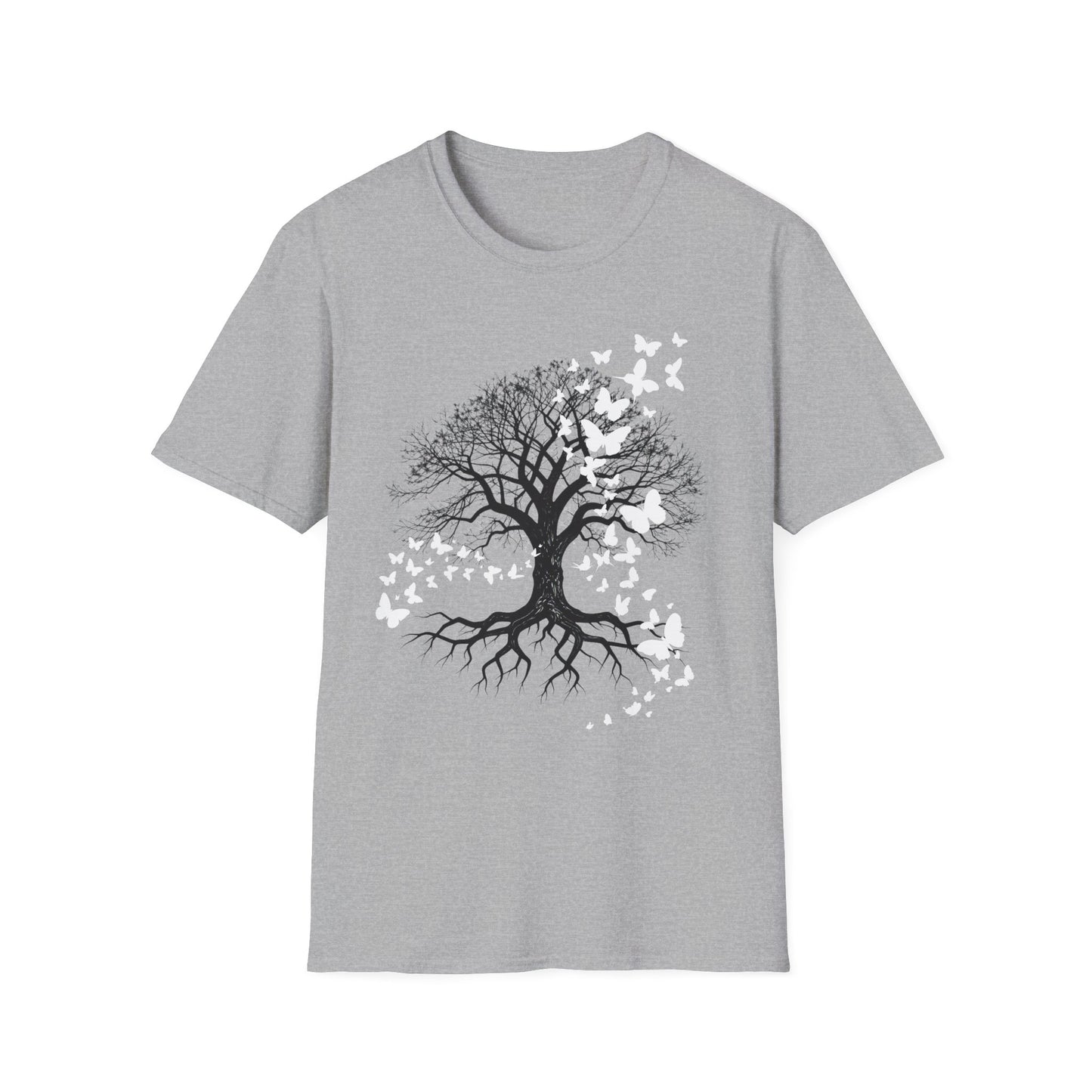 Butterfly Tree Graphic T‑Shirt — Nature Dreamscape Tee