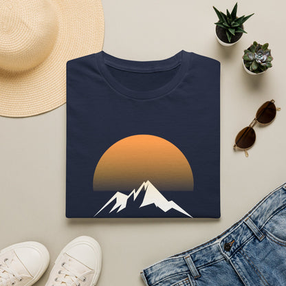 Trail Dad T-Shirt — Mountain Sunrise Hiking Tee for Outdoor Dads