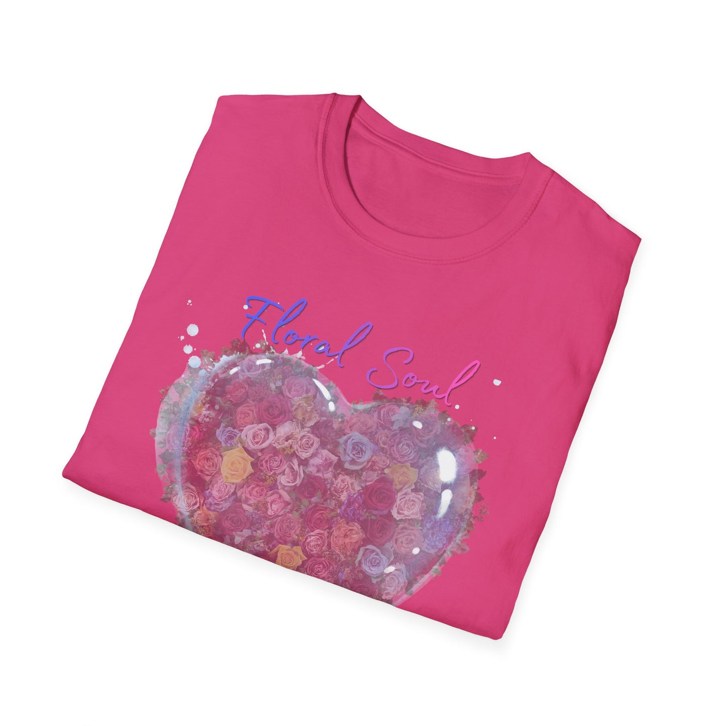 Floral Soul Loving Heart T-Shirt — Watercolor Heart Floral Tee for Women & Moms