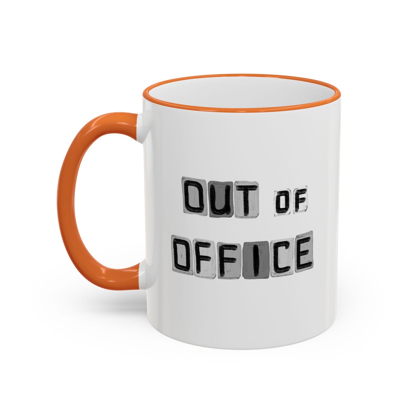 Adventure Coffee Mug — 'Get Out of Office' Forest Accent Rim & Handle Mug (11oz)