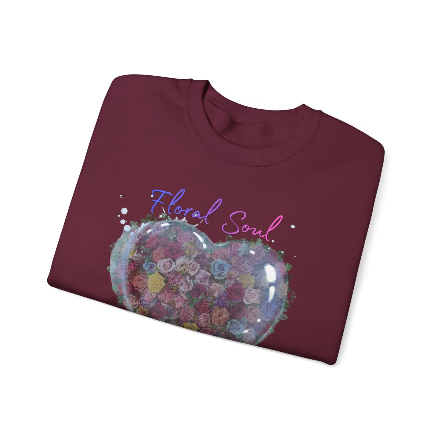 Floral Soul Heart Sweatshirt — 'Loving Heart' Pastel Floral Crewneck