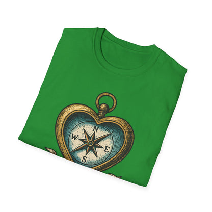 Heart Compass Design “My Heart's Compass” | Romantic Adventure Tee
