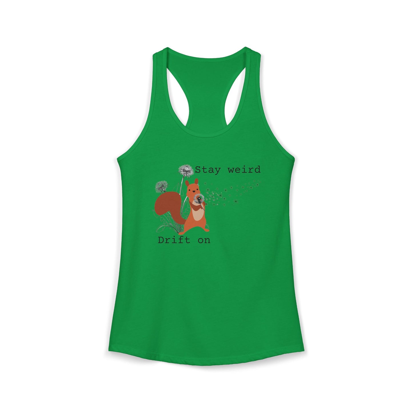Stay Weird Drift On — Women's Racerback Tank
