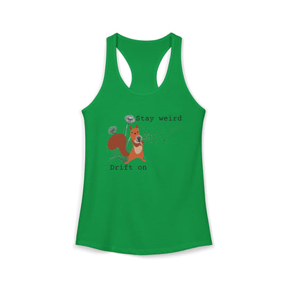 Stay Weird Drift On — Women's Racerback Tank
