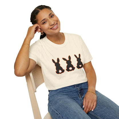 Bunny Trio Silhouette T-Shirt — Cute Easter Rabbit Graphic Tee