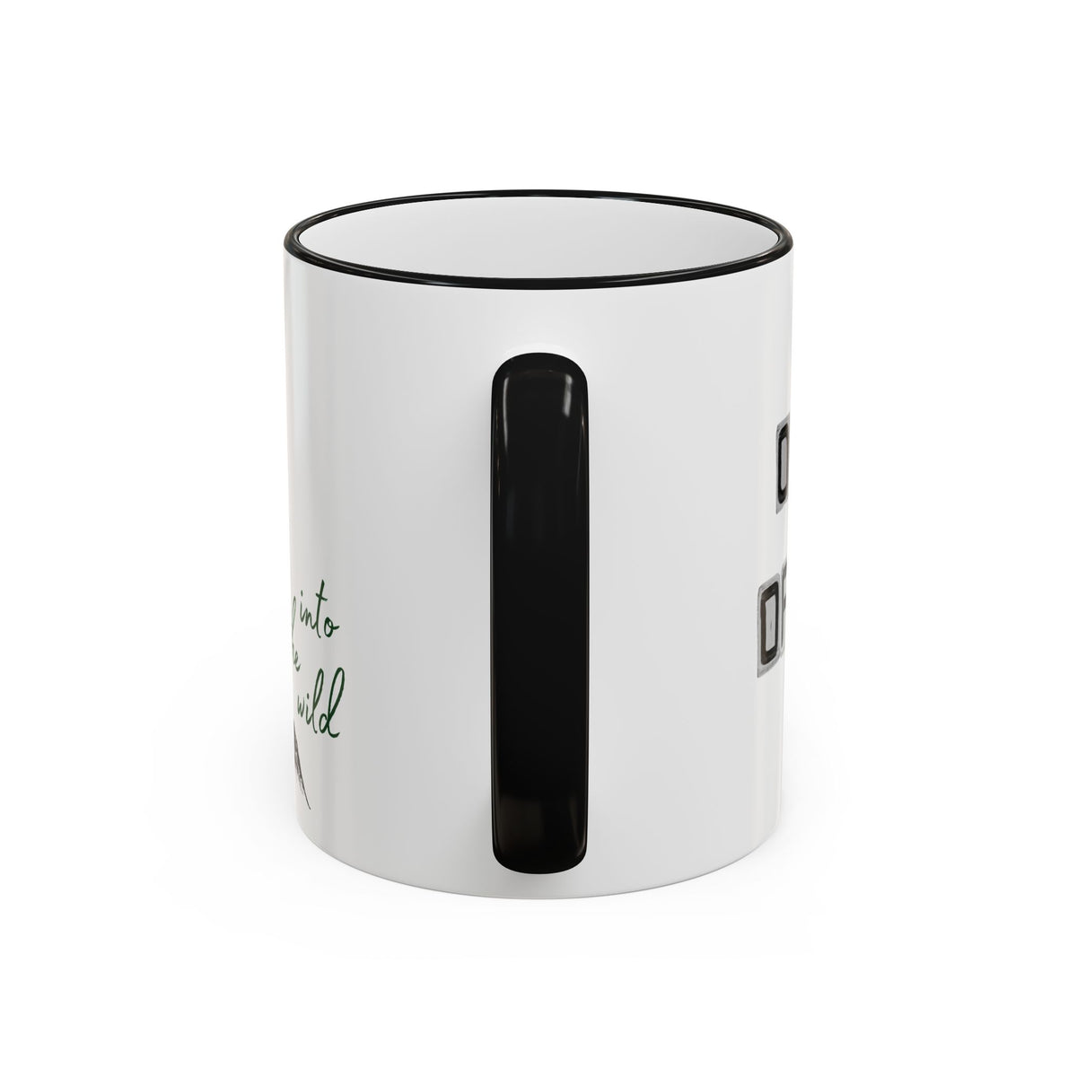 Adventure Coffee Mug — 'Get Out of Office' Forest Accent Rim & Handle Mug (11oz)